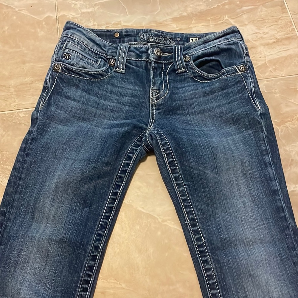 miss me girls 14 jeans fleur-de-lis pockets